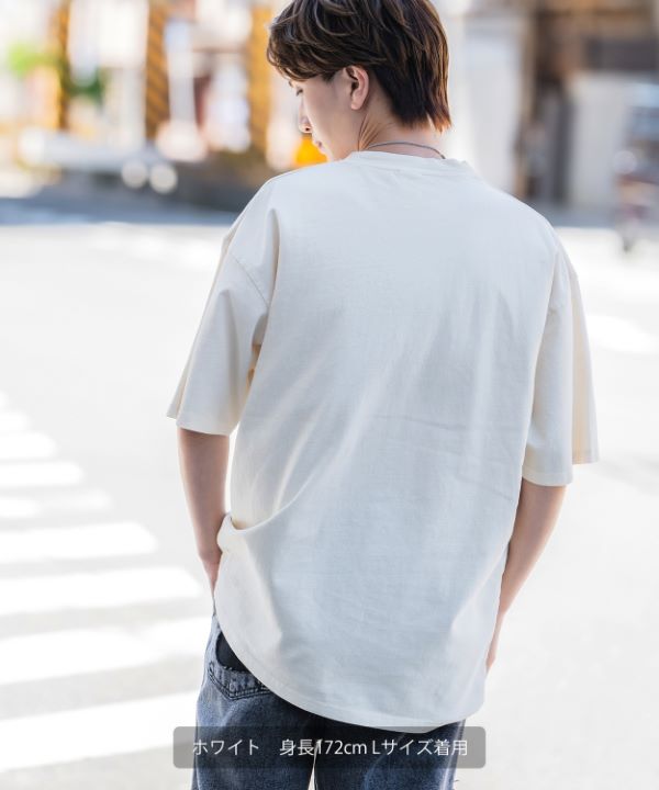 SIDEWAYSTANCE】ドリップロゴハートピグメント半袖Tシャツ