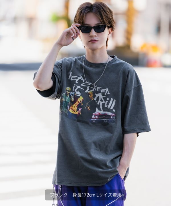 SIDEWAYSTANCE】ギャングピグメント半袖Tシャツ