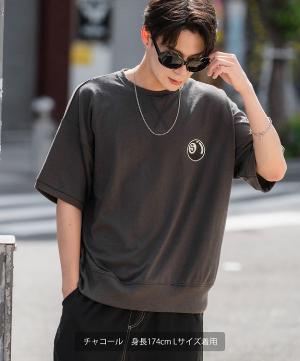 Argue Culture カッコイイ 長半袖2way スウェット シャツ ロゴ入 ArguE CulturE 2WAYシャツネクタイロゴ入りブラウス袖取外し可能