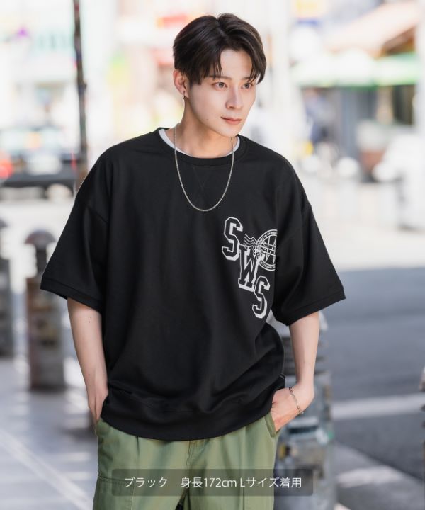 1950-60s S/S College Sweat Shirt / 60年代 カレッジ 半袖