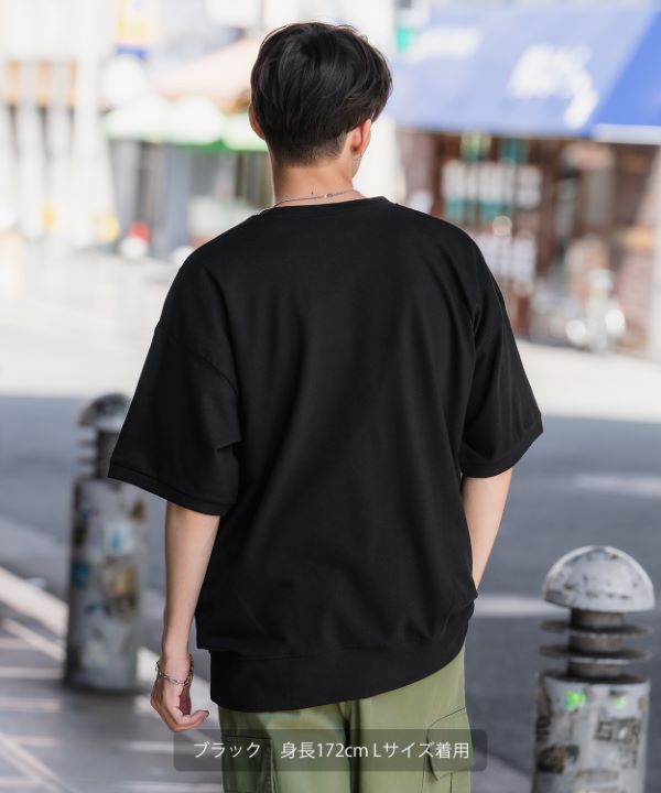 SIDEWAYSTANCE】カレッジロゴ半袖スウェットTシャツ
