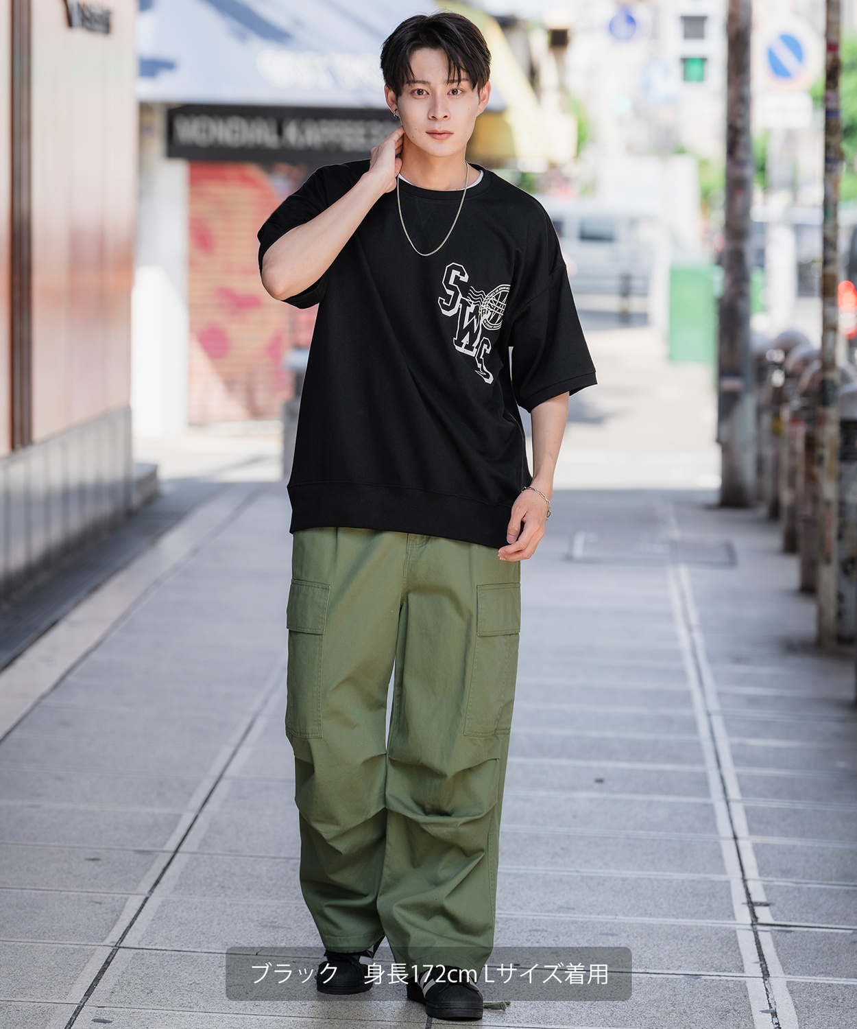 SIDEWAYSTANCE】カレッジロゴ半袖スウェットTシャツ SIDEWAYSTANCE】カレッジロゴ半袖スウェットTシャツ