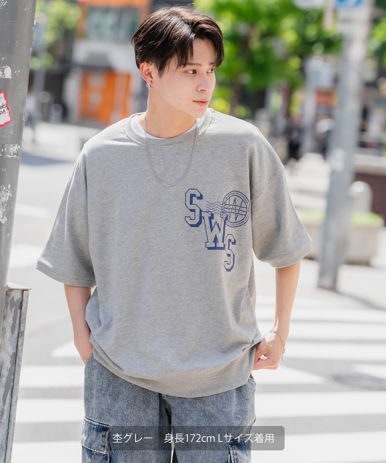 SIDEWAYSTANCE】カレッジロゴ半袖スウェットTシャツ SIDEWAYSTANCE】カレッジロゴ半袖スウェットTシャツ