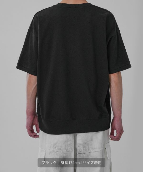 SIDEWAYSTANCE】カレッジロゴ半袖スウェットTシャツ