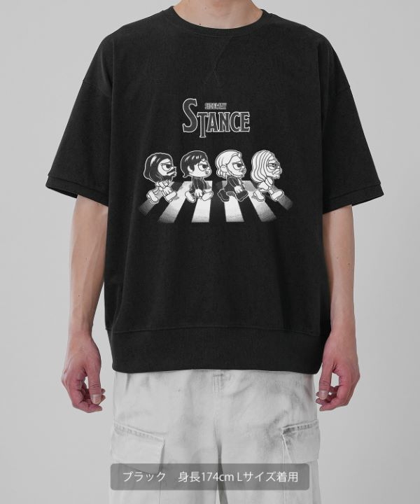 SIDEWAYSTANCE】クロシング半袖スウェットTシャツ