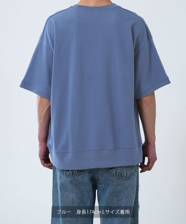 SIDEWAYSTANCE】クロシング半袖スウェットTシャツ
