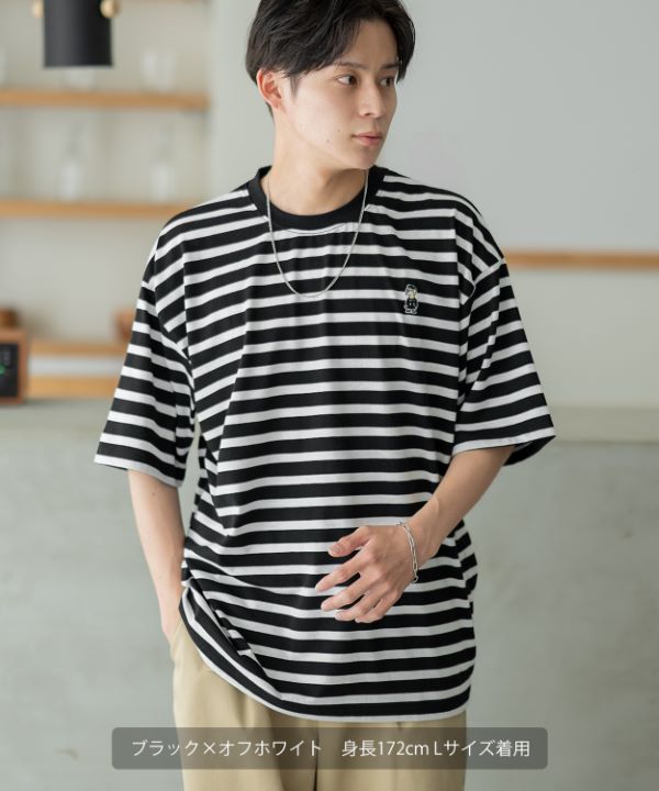 SIDEWAYSTANCE】刺繍ダウナードッグボーダー半袖Tシャツ