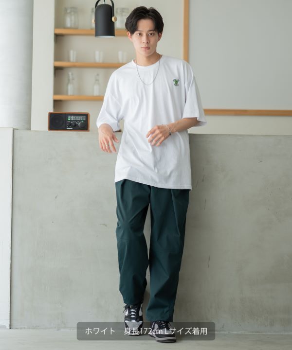 SIDEWAYSTANCE】刺繍リーフ半袖Tシャツ SIDEWAYSTANCE】刺繍リーフ半袖Tシャツ