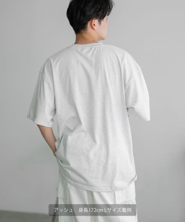 SIDEWAYSTANCE】刺繍リーフ半袖Tシャツ