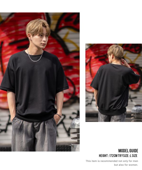 SIDEWAYSTANCE】無地半袖スウェットTシャツ