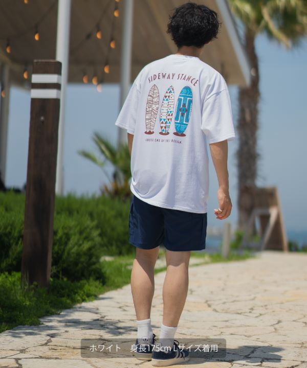 SIDEWAYSTANCE】サーフボード半袖Tシャツ