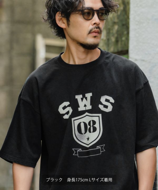Vennivie Wootweds 半袖Tシャツ SIDEWAYSTANCE】ミリタリーエンブレム半袖Tシャツ