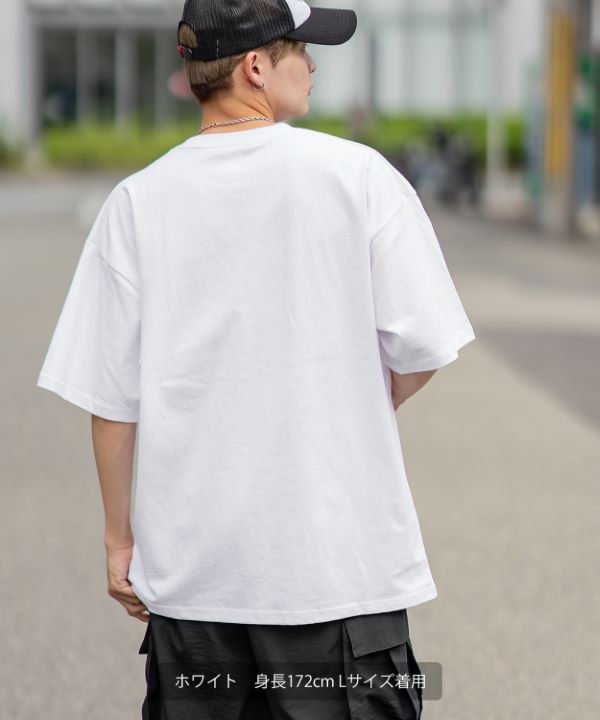 星柄ワッペン Tシャツ メンズ[品番：TLKM0001772]｜T-LINK
