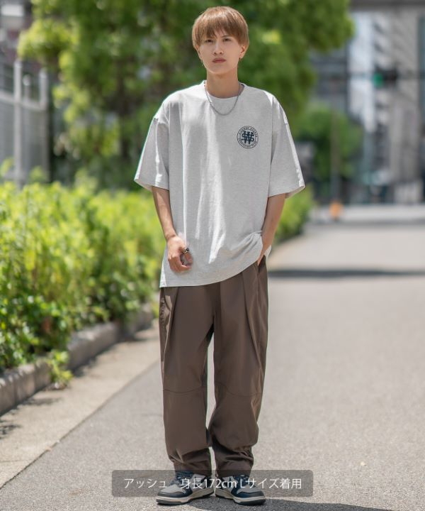 SIDEWAYSTANCE】厚盛刺繍サークルロゴ半袖Tシャツ