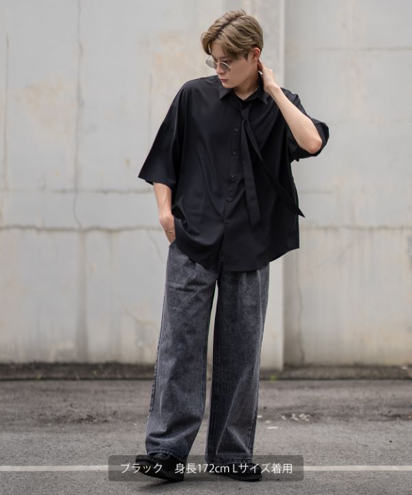 ポリストレッチネクタイシャツ