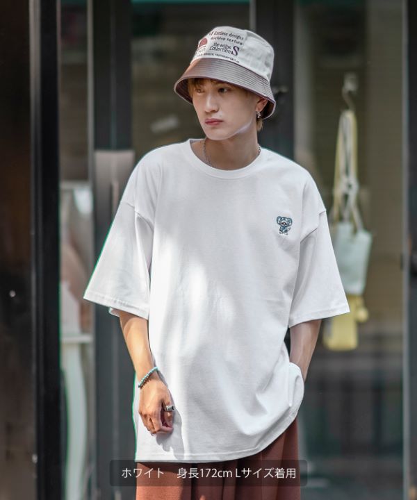 SIDEWAYSTANCE】刺繍ダウナーラット半袖Tシャツ