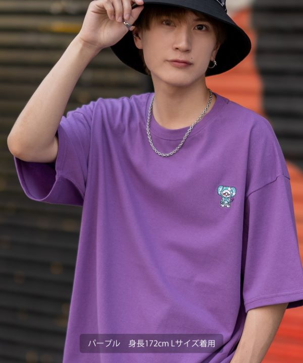 SIDEWAYSTANCE】刺繍ダウナーラット半袖Tシャツ