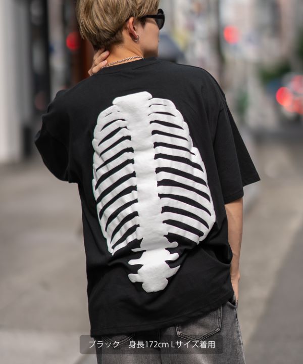 新しい SIDEWAYSTANCE】発泡ボーン半袖Tシャツ Tシャツ(半袖/袖なし)