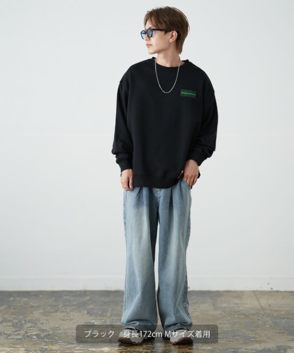 SIDEWAYSTANCE】Mt.Oc.ボックスロゴ裏毛トレーナー