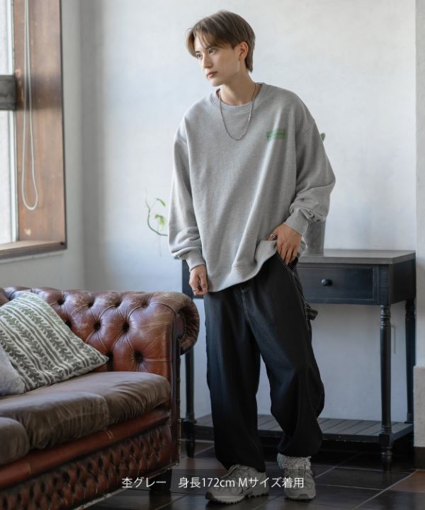 SIDEWAYSTANCE】Mt.Oc.ボックスロゴ裏毛トレーナー