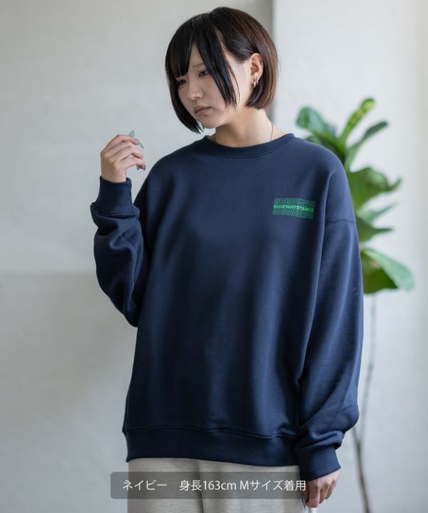 SIDEWAYSTANCE】Mt.Oc.ボックスロゴ裏毛トレーナー