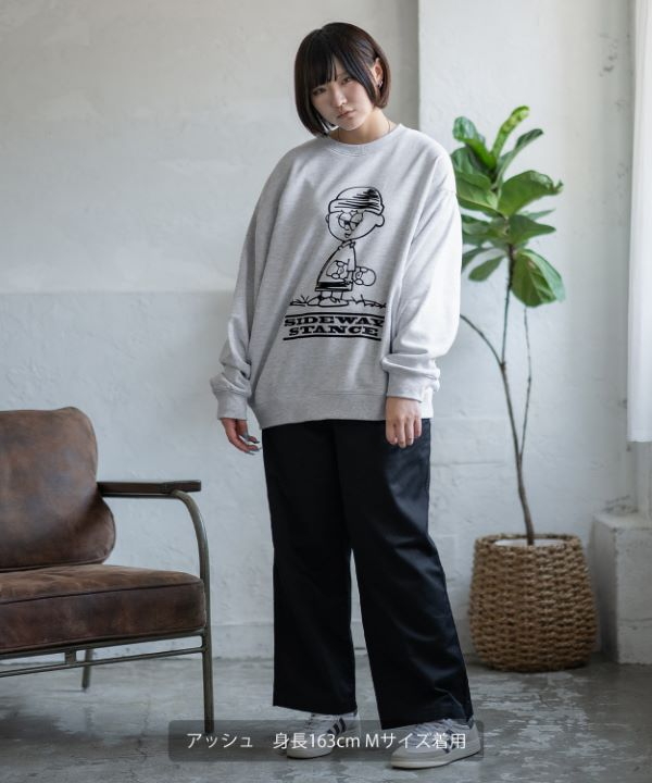 SIDEWAYSTANCE】イラストボーイ裏毛トレーナー