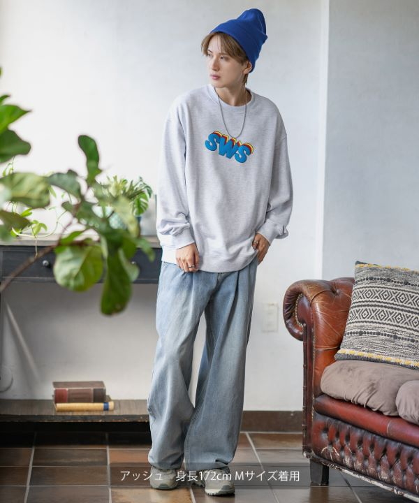 SIDEWAYSTANCE】発泡SWS裏毛トレーナー