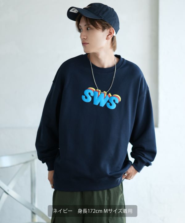 SIDEWAYSTANCE】発泡SWS裏毛トレーナー