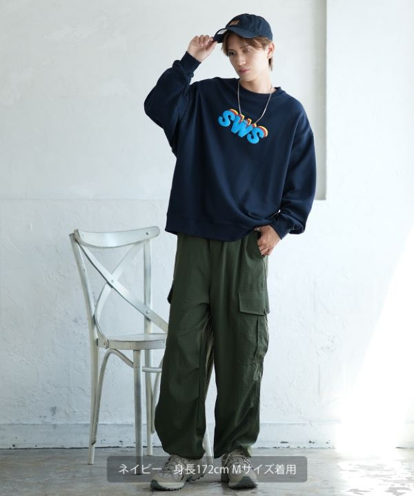 SIDEWAYSTANCE】発泡SWS裏毛トレーナー