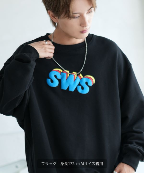 SIDEWAYSTANCE】発泡SWS裏毛トレーナー