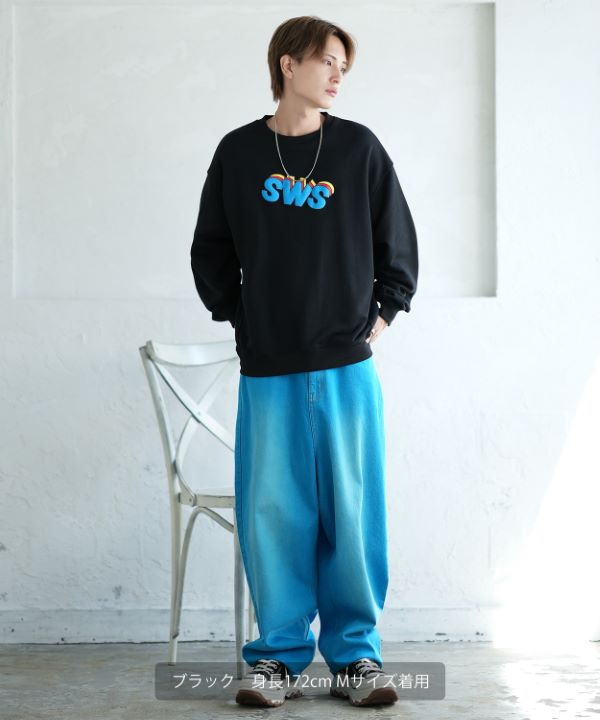 SIDEWAYSTANCE】発泡SWS裏毛トレーナー