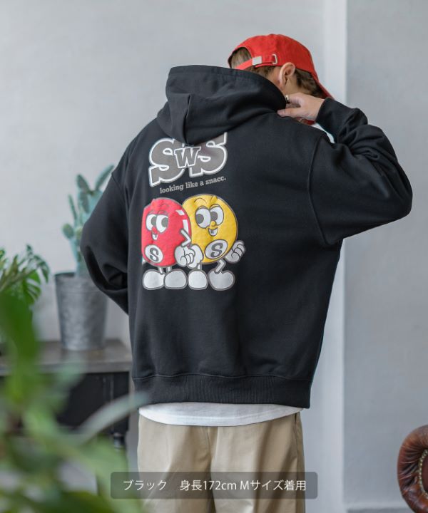 SIDEWAYSTANCE】SWS's裏毛プルパーカー