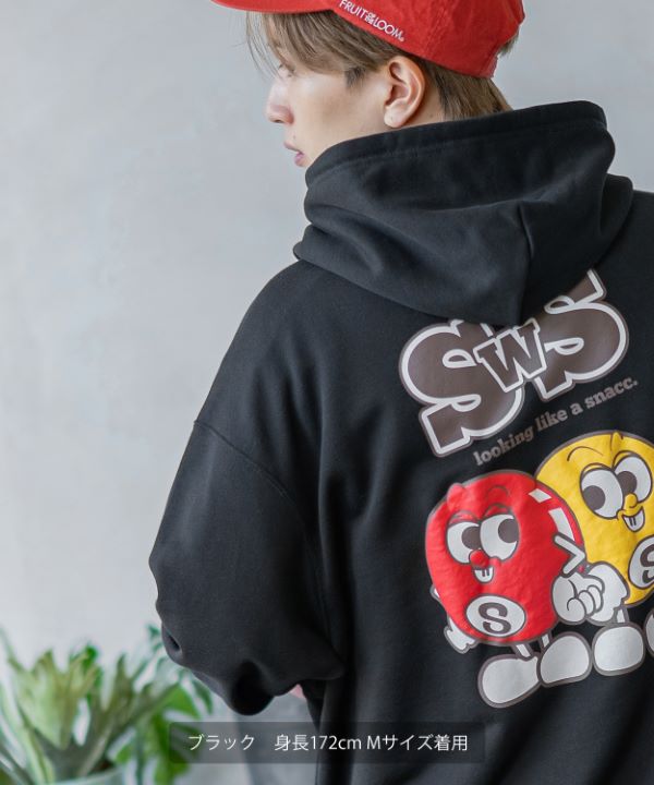 SIDEWAYSTANCE】SWS's裏毛プルパーカー
