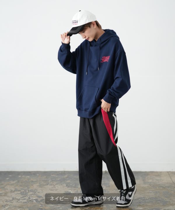 SIDEWAYSTANCE】ファイターゲーム裏毛プルパーカー