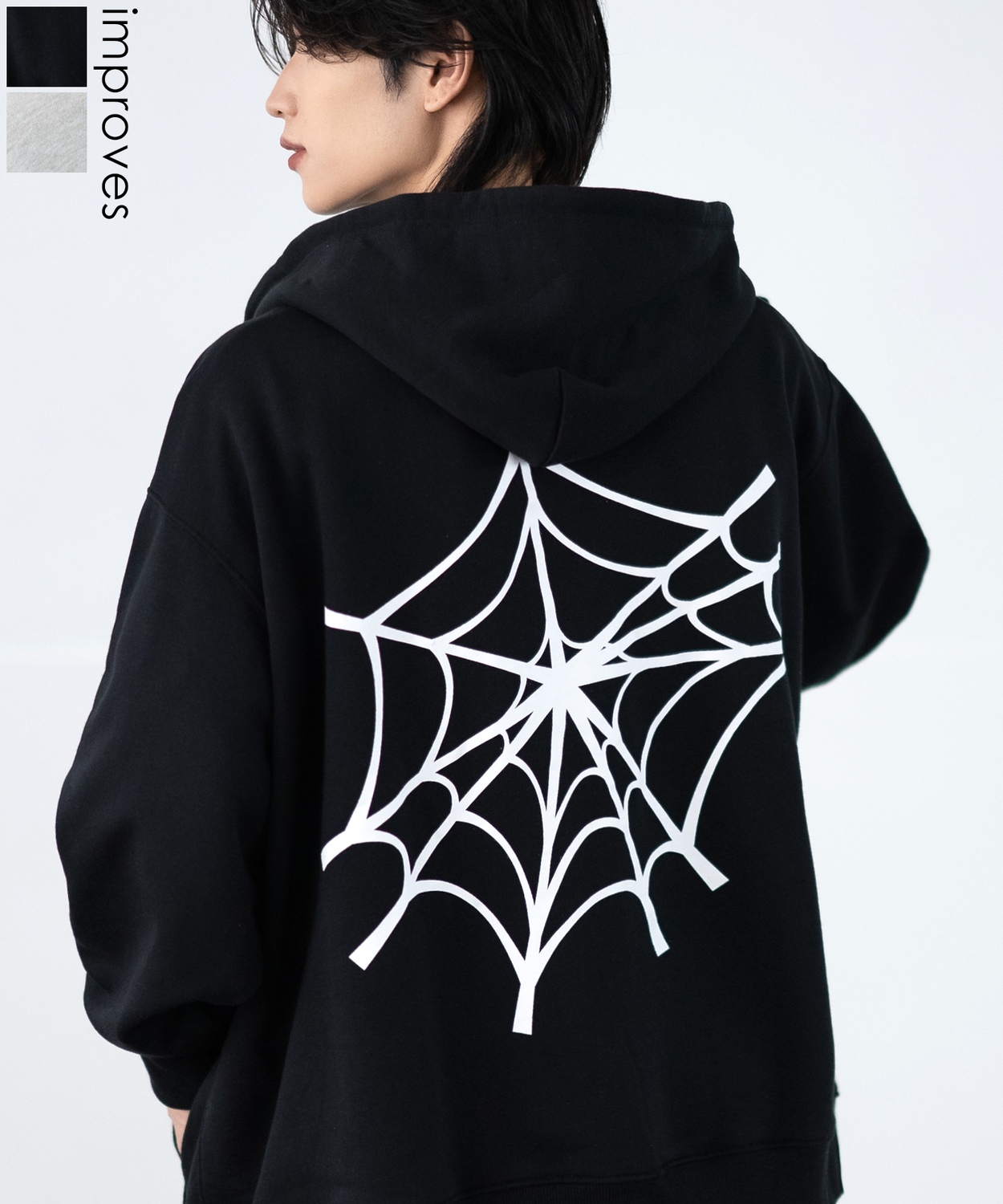 SIDEWAYSTANCE】厚盛ウェブ裏毛ジップパーカー