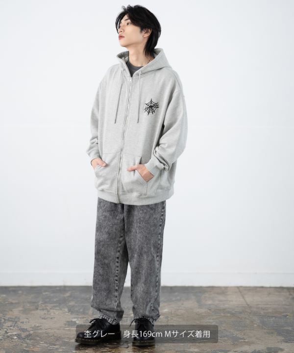 SIDEWAYSTANCE】厚盛ウェブ裏毛ジップパーカー