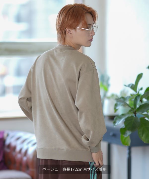 SIDEWAYSTANCE】スエードポンチトレーナー