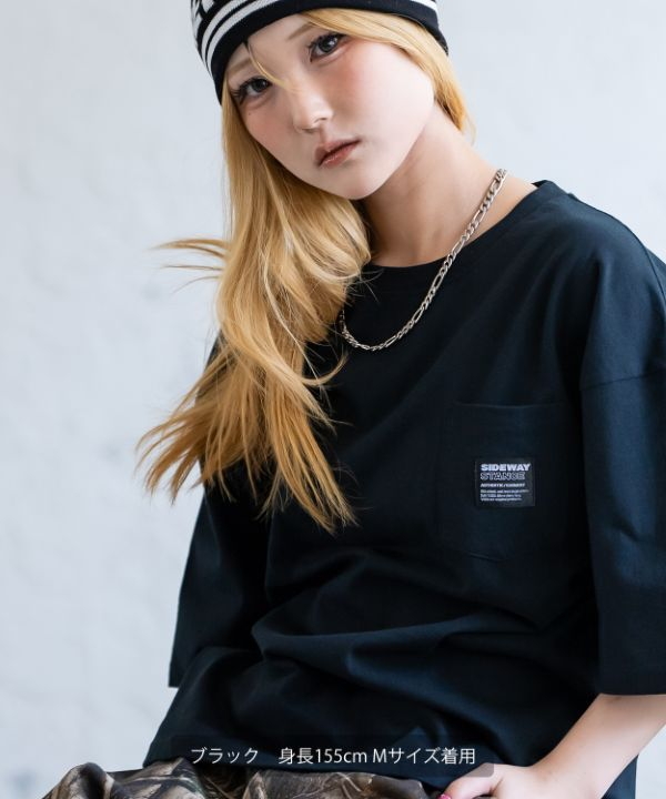 SIDEWAYSTANCE】ピスネーム半袖ポケットTシャツ