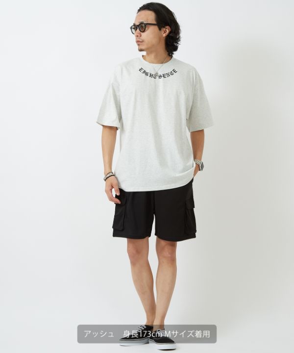 SIDEWAYSTANCE】ネックロゴ半袖Tシャツ