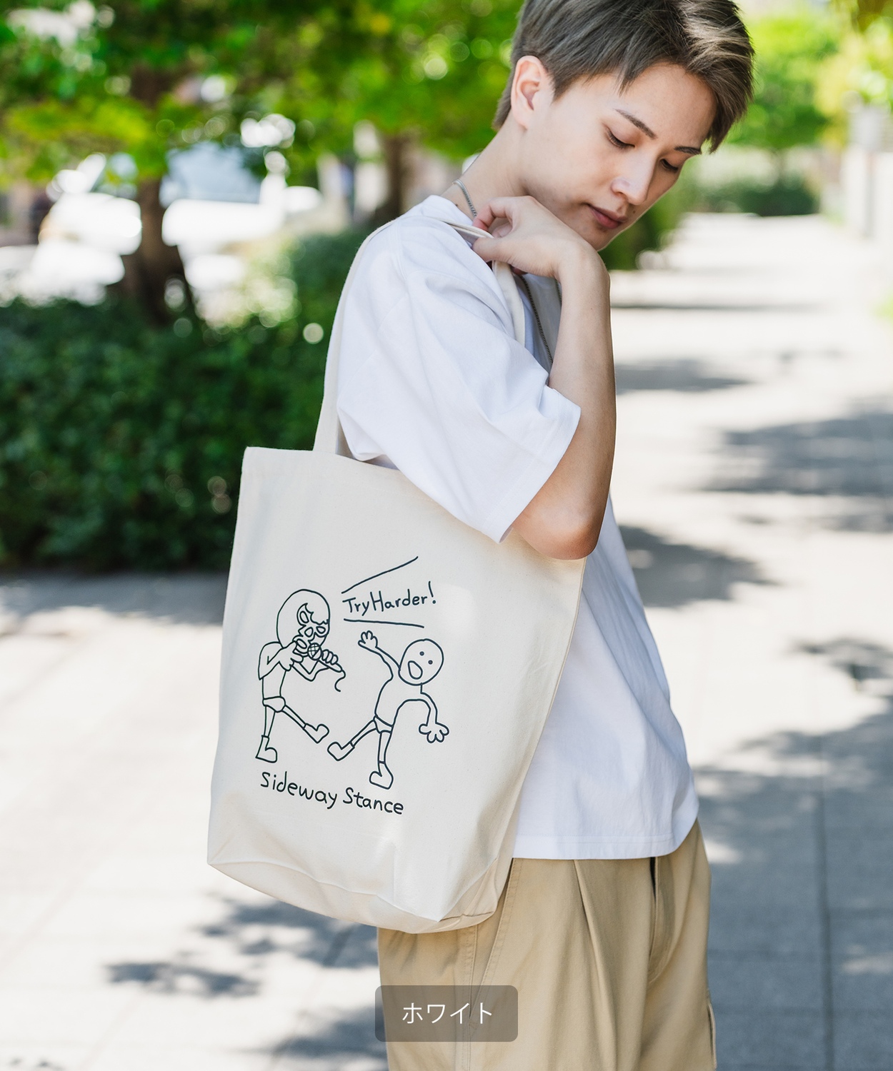 SIDEWAYSTANCE】レスラーイラストトートバッグ