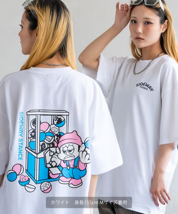 ☆韓国の人気☆【PXG】夏 BATWING ウブン Tシャツ SIDEWAYSTANCE】ガチャガチャ半袖Tシャツ