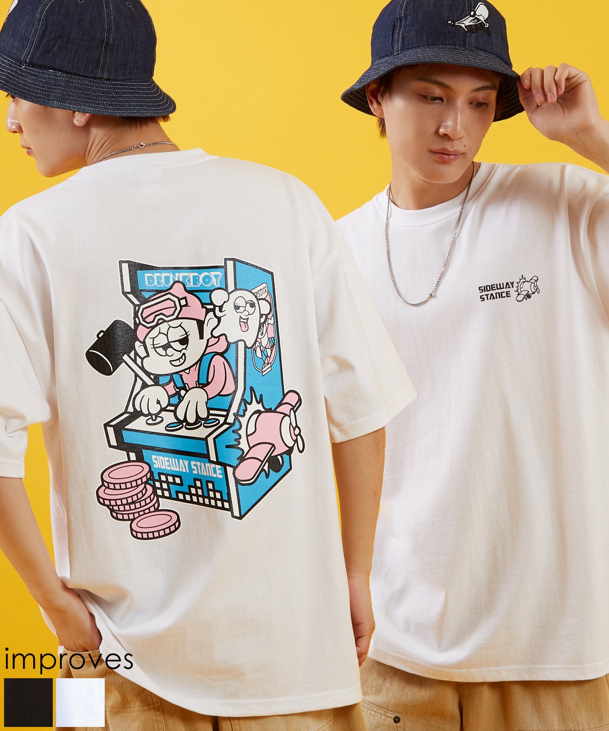 【送料関税込】中国 ARGUECULTURE 肩パッド レトロ Tシャツ 6246 SIDEWAYSTANCE】レトロゲーム半袖Tシャツ