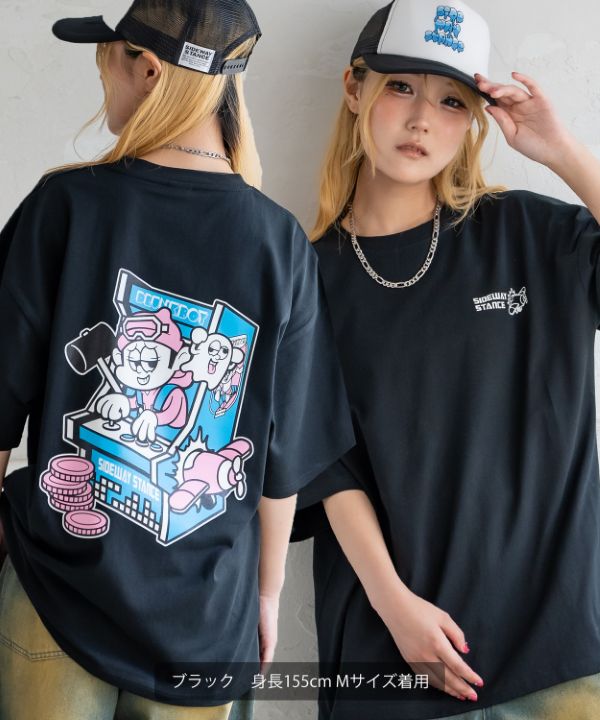 【送料関税込】中国 ARGUECULTURE 肩パッド レトロ Tシャツ 6246 SIDEWAYSTANCE】レトロゲーム半袖Tシャツ