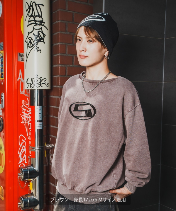 SIDEWAYSTANCE】ケミカル裏毛トレーナー