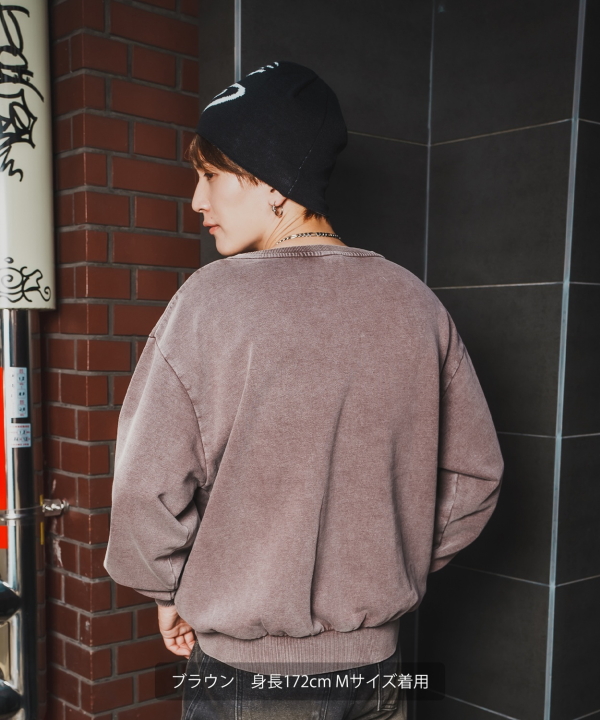 SIDEWAYSTANCE】ケミカル裏毛トレーナー