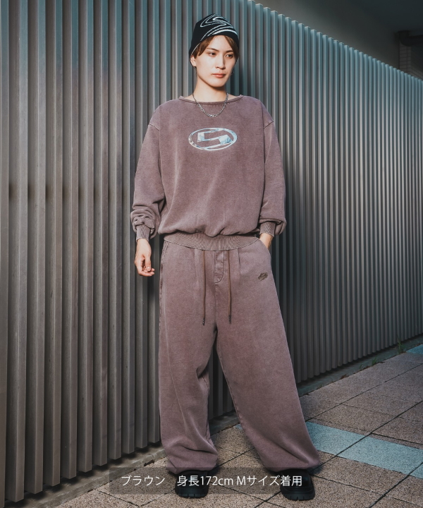 SIDEWAYSTANCE】ケミカル裏毛トレーナー