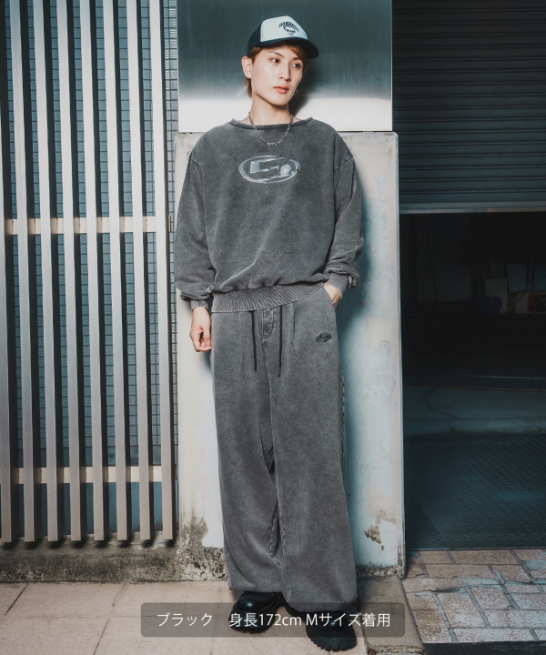 SIDEWAYSTANCE】ケミカル裏毛トレーナー