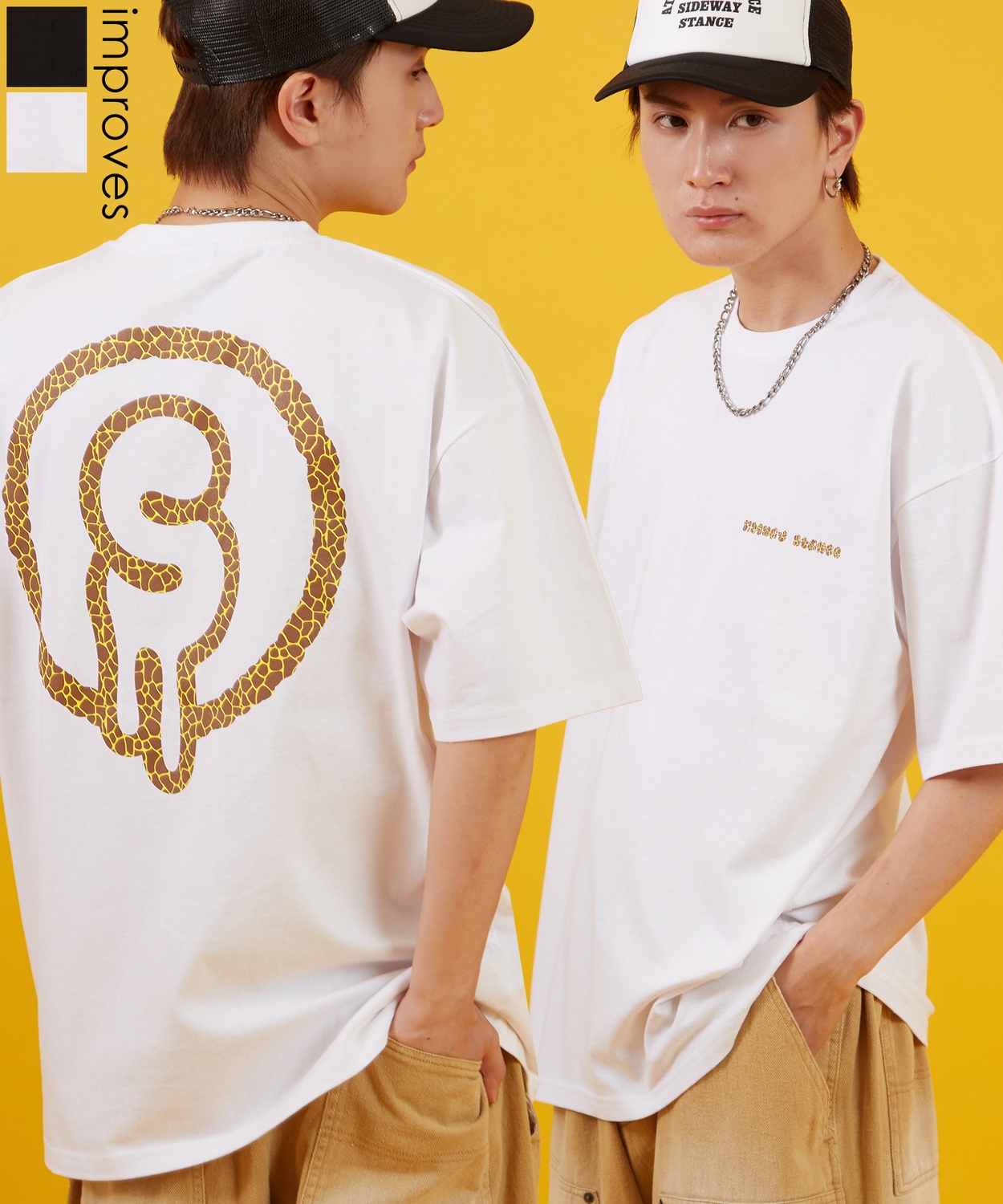ArguECulturEストリート 金属感zip ロゴ ゆる 半袖Tシャツ大人気 SIDEWAYSTANCE】ジラフサークルロゴ半袖Tシャツ