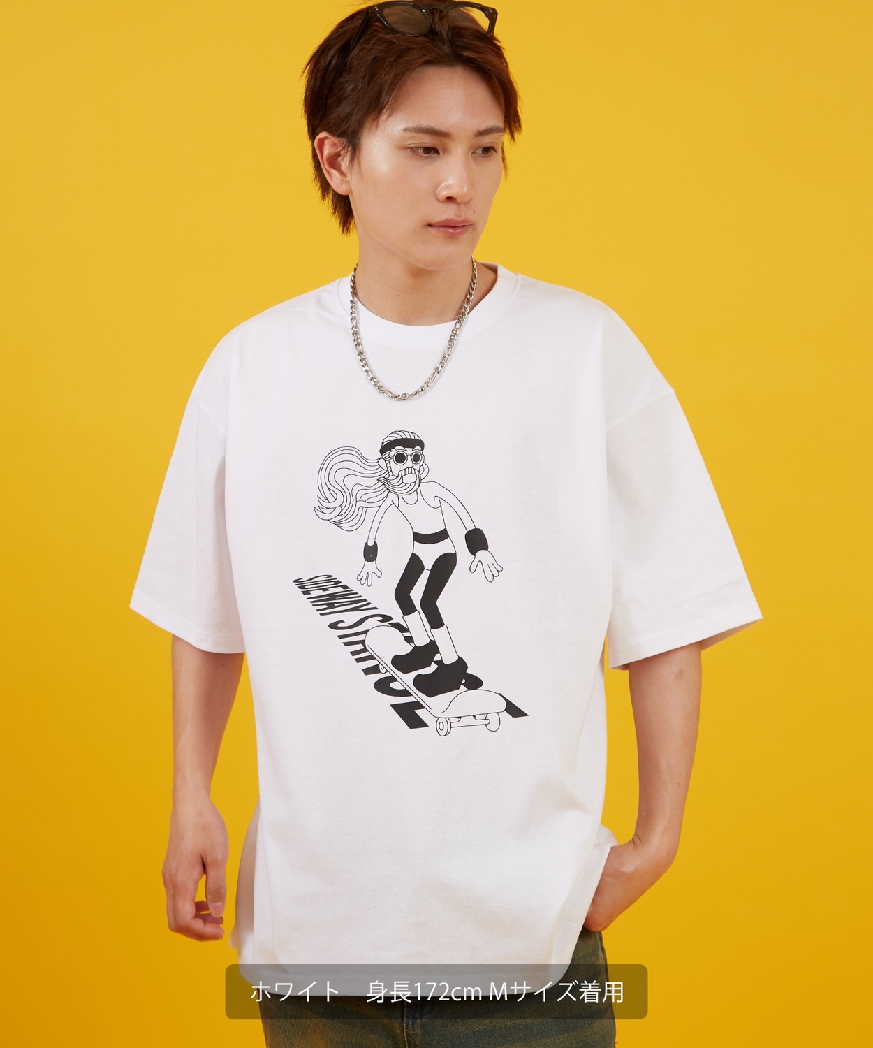 SIDEWAYSTANCE】ヒッピースケーター半袖Tシャツ