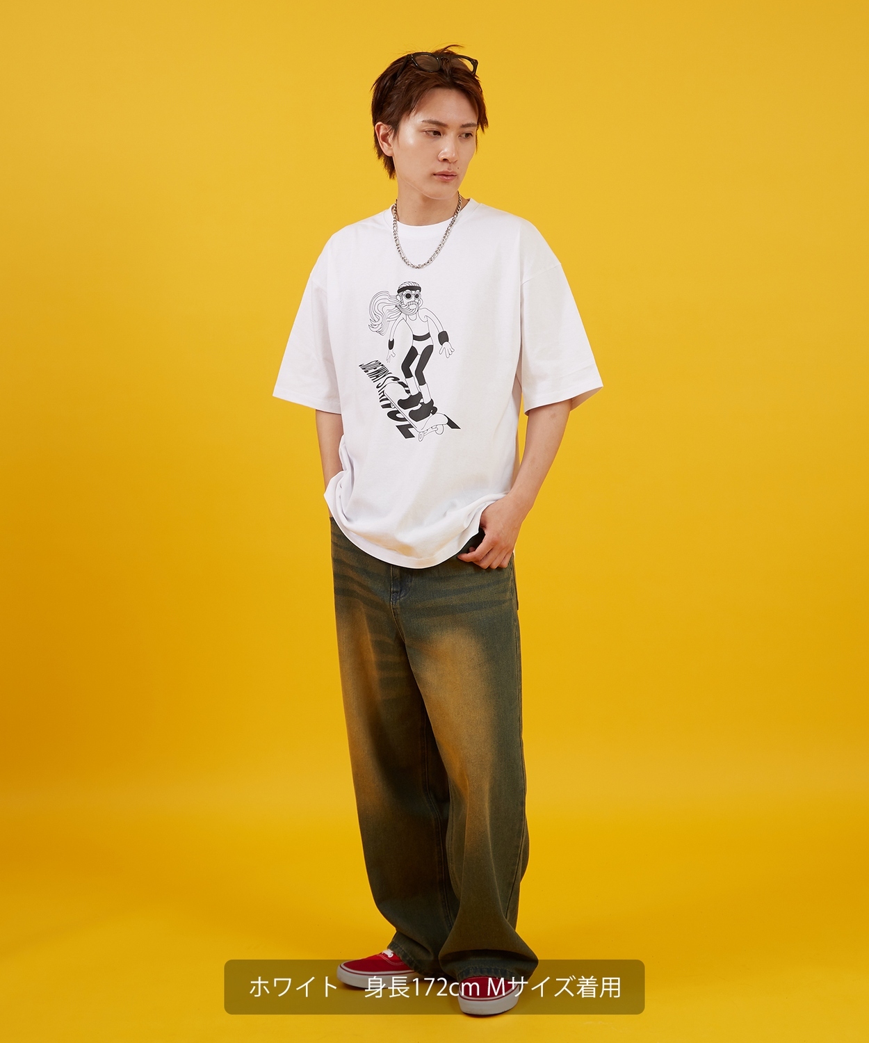 SIDEWAYSTANCE】ヒッピースケーター半袖Tシャツ